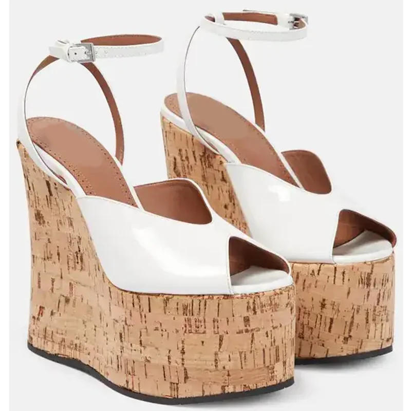 Plaform Wood Grain Peep Toe Sandals Sexy Round Toe Wedges Patent Leather Accept Customized New Arrivals Fashion Women Shoes
Plaform Wood Grain Peep Toe Sandals Sexy Round Toe Wedges Patent Leather Accept Customized New Arrivals Fashion Women Shoes