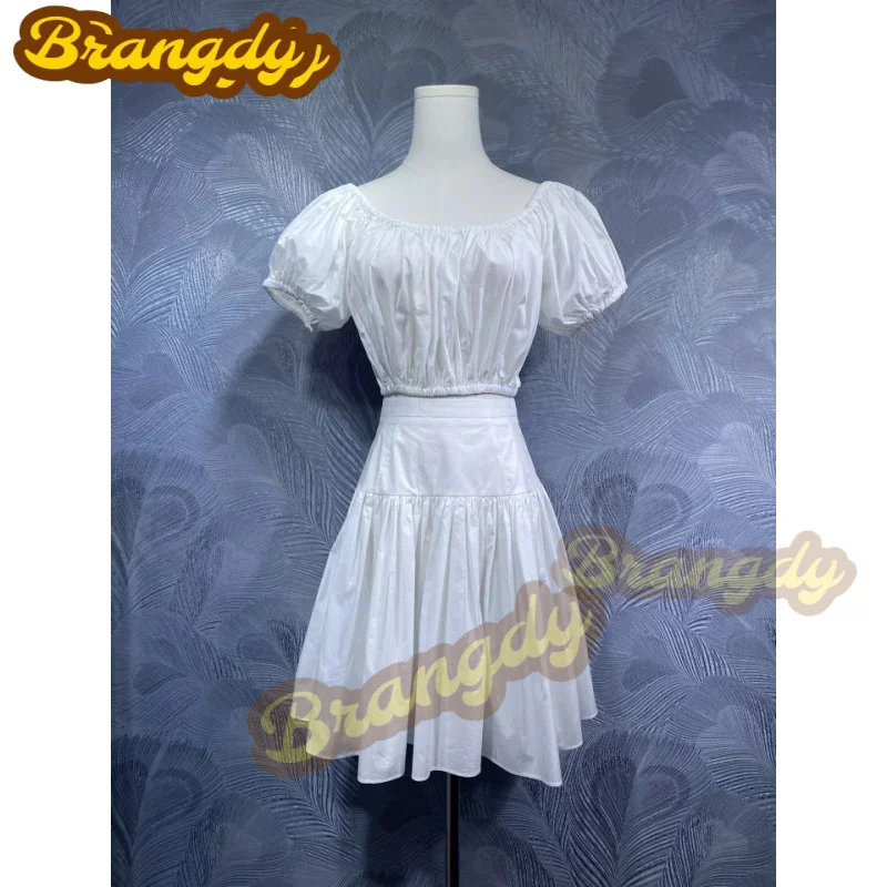 Brangdy 2025 Summer New Round Neck Solid Color Cotton Top and Skirt Set In Stock Real Shot
Brangdy 2025 Summer New Round Neck Solid Color Cotton Top and Skirt Set In Stock Real Shot