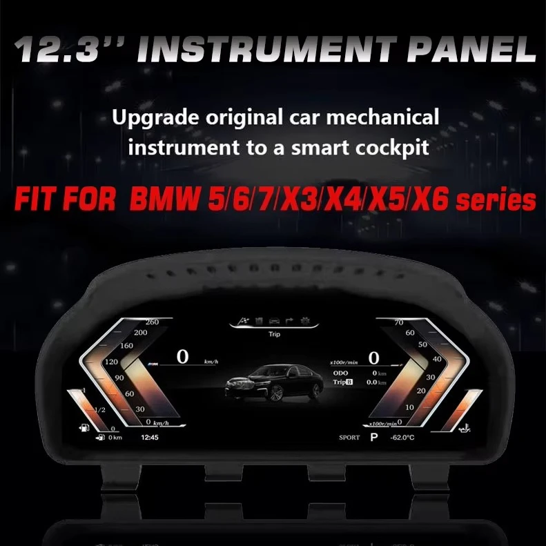 12.3-inch LCD Dashboard for Bayerische Motoren Werke 3 4 5 6 7 Series GT X3 X4 X5 X6 F30 E60 E70
12.3-inch LCD Dashboard for Bayerische Motoren Werke 3 4 5 6 7 Series GT X3 X4 X5 X6 F30 E60 E70