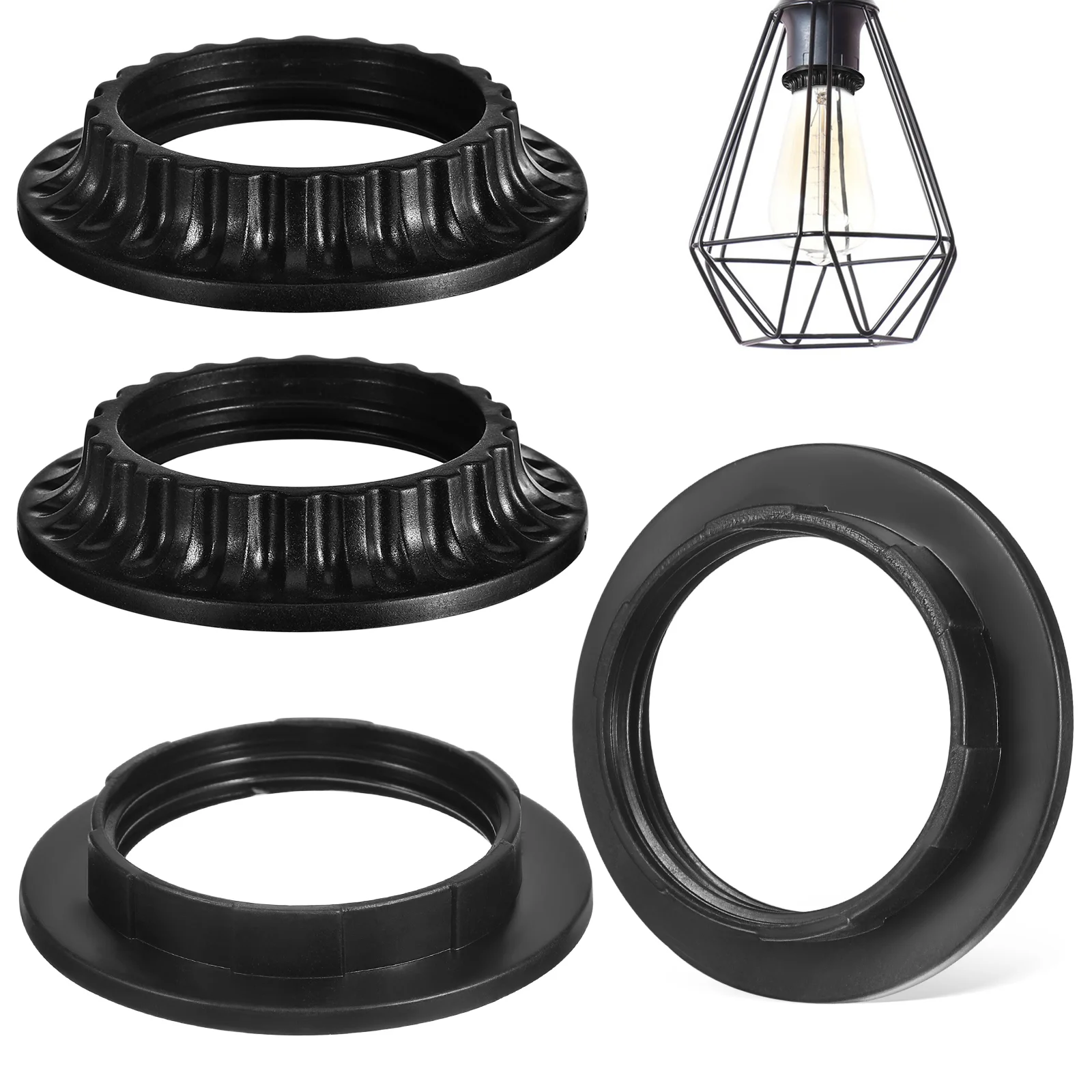 4 Pcs Black Lampshade Holder Fixing Ring Light Socket Reducer Collar Rings Lamp Bases Lighting Accessories E27 E26 Plastic Heat
4 Pcs Black Lampshade Holder Fixing Ring Light Socket Reducer Collar Rings Lamp Bases Lighting Accessories E27 E26 Plastic Heat