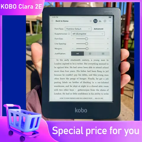 KOBO Clara 2E 6" e-Reader 300PPI Eink Carta1200 ComfortLight PRO 16G AudioBook eBook Reader N506