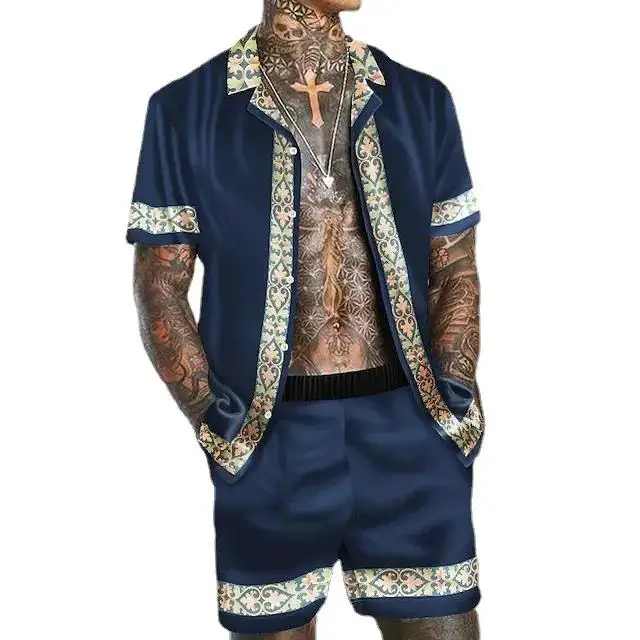 Casual Men's Short Sleeve Shirt Set Summer Trendy Independent Station Thin Comfortable Breathable Set Hawaiian Shirt Suit
Casual Men's Short Sleeve Shirt Set Summer Trendy Independent Station Thin Comfortable Breathable Set Hawaiian Shirt Suit