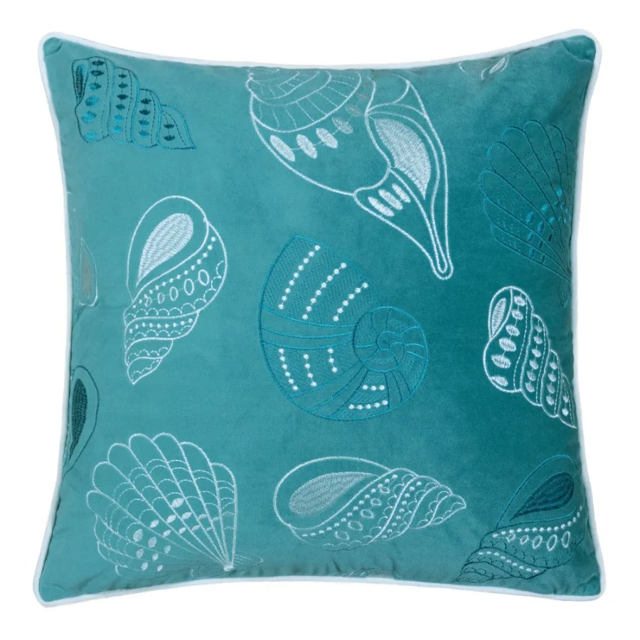 Seashell Teal Abstract Polyester 20 in. x 20 in. Throw Pillow
Seashell Teal Abstract Polyester 20 in. x 20 in. Throw Pillow