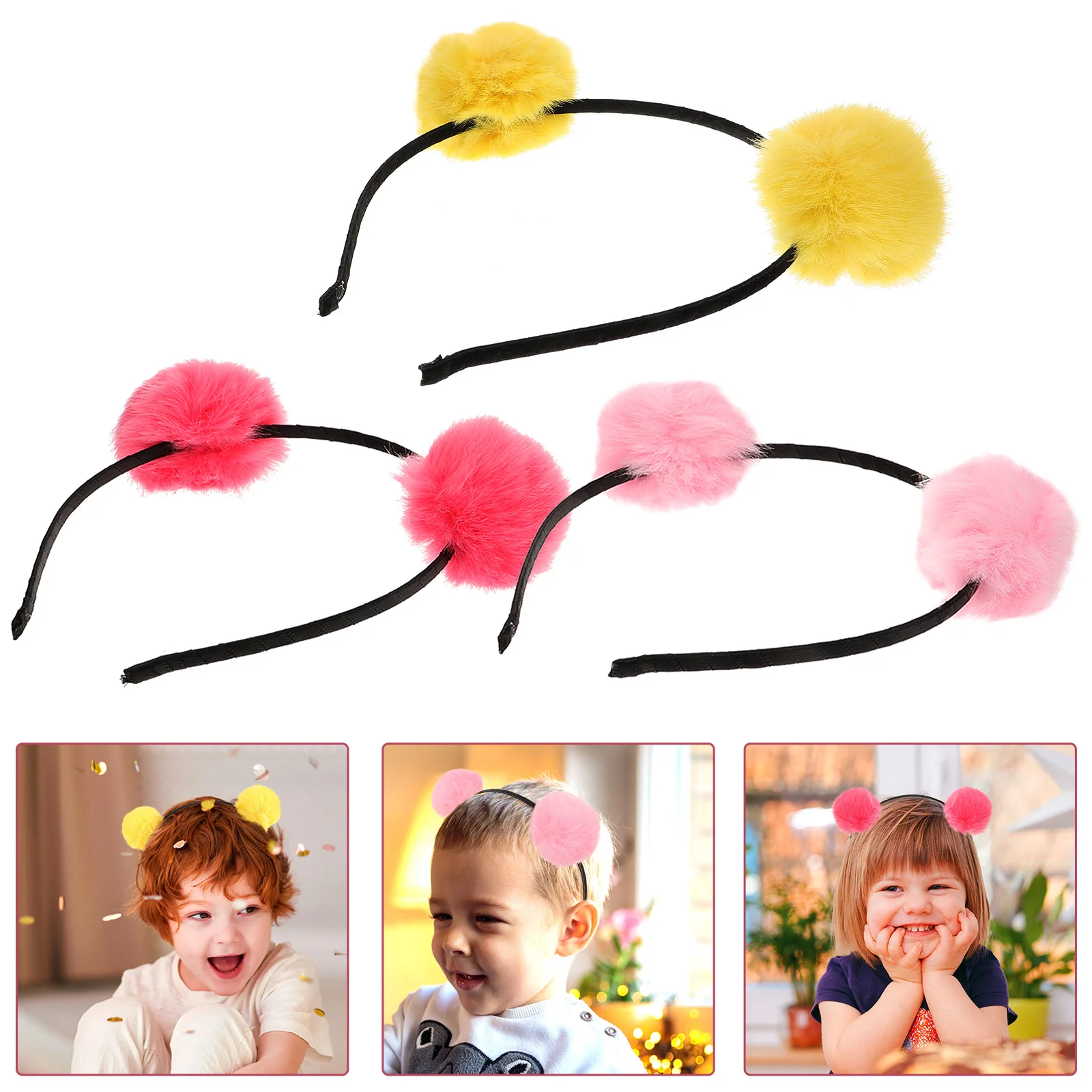 3pcs Pom Pom Headband Kids Colorful Artificial Material Party Accessory Creative Gift For Children Birthday Costume Masquerade
3pcs Pom Pom Headband Kids Colorful Artificial Material Party Accessory Creative Gift For Children Birthday Costume Masquerade