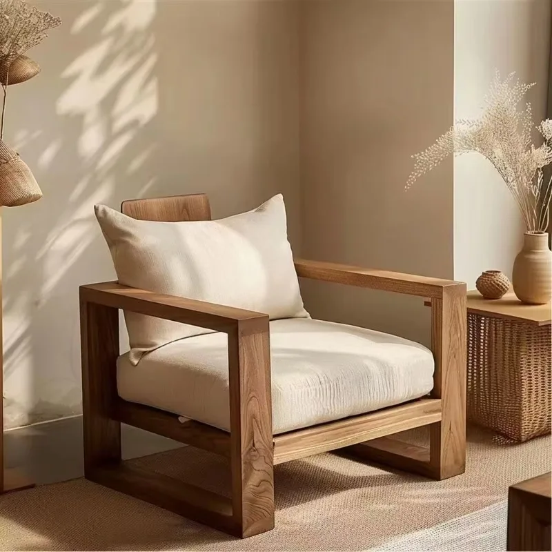 Modern Teak Outdoor Sofa Chair, Single Arm Seat, Solid Wood Leisure Room Furniture
Modern Teak Outdoor Sofa Chair, Single Arm Seat, Solid Wood Leisure Room Furniture