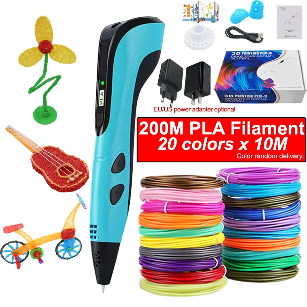 Детская 3D-ручка, ручка для 3D-печати с ЖК-экраном, с нитью PLA и адаптером питания, детский креативный подарок на Рождество и день рождения
Детская 3D-ручка, ручка для 3D-печати с ЖК-экраном, с нитью PLA и адаптером питания, детский креативный подарок на Рождество и день рождения