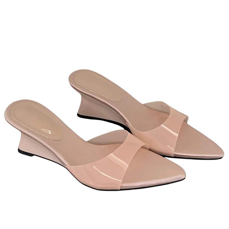 Pink Pointed Toe Heels Slippers White Jelly Wedge Sandals Woman Elegant Chunky Heels Black Shoes Summer Ladies Slippers
Pink Pointed Toe Heels Slippers White Jelly Wedge Sandals Woman Elegant Chunky Heels Black Shoes Summer Ladies Slippers