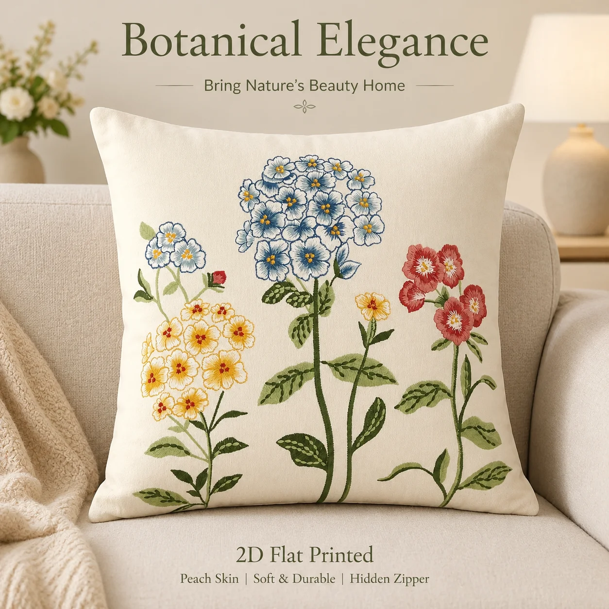 Spring Botanical Flower 2D Flat Printed Peach Skin Pillowcase Vintage Floral Couch Cushion Cover Bedroom Sofa Throw Decor
Spring Botanical Flower 2D Flat Printed Peach Skin Pillowcase Vintage Floral Couch Cushion Cover Bedroom Sofa Throw Decor