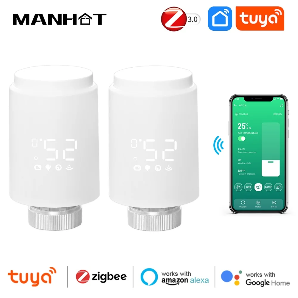 Tuya Smart ZigBee TRV термостат привод радиатора термостатический клапан контроллер температуры нагревателя для Alice Alexa Google Home 
Tuya Smart ZigBee TRV термостат привод радиатора термостатический клапан контроллер температуры нагревателя для Alice Alexa Google Home