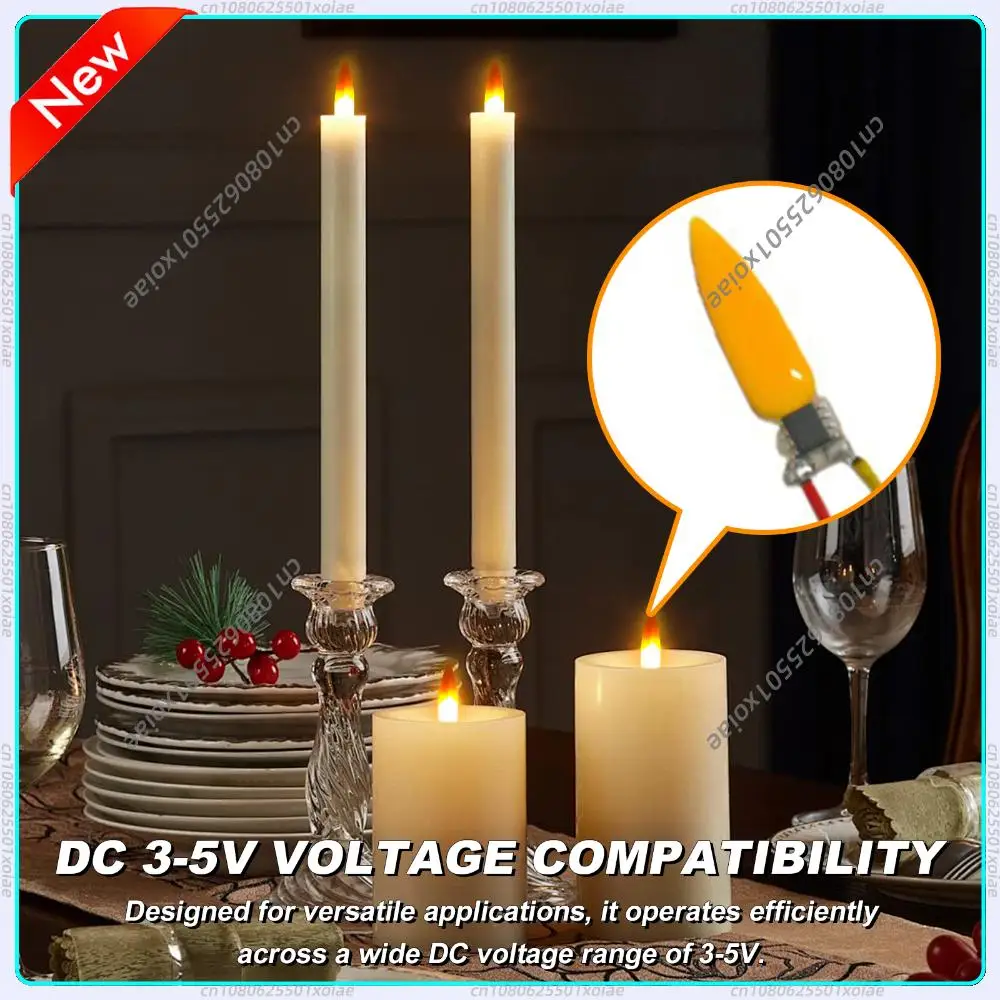 3/5/10PCS Flame Light Bulbs 2200K Diode Flame LED Filament 3V LED Flame Effect Light Bulb for Christmas Party Decorations
3/5/10PCS Flame Light Bulbs 2200K Diode Flame LED Filament 3V LED Flame Effect Light Bulb for Christmas Party Decorations