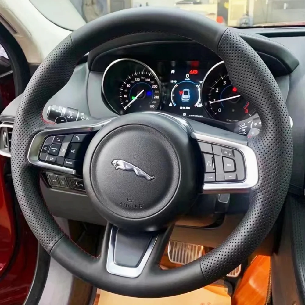 Custom Car Steering Wheel Braid Cover Soft And Comfortable 100% Fit For Jaguar XFL XE XJL F-PACE XKR Car Products Steering Wrap
Custom Car Steering Wheel Braid Cover Soft And Comfortable 100% Fit For Jaguar XFL XE XJL F-PACE XKR Car Products Steering Wrap