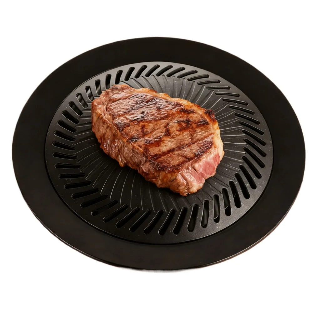 KOSUN алюминиевая сковорода-гриль, круглая антипригарная сковорода для барбекю, корейская сковорода-гриль для барбекю для мяса, овощей, уличные инструменты для приготовления пищи на природе
KOSUN алюминиевая сковорода-гриль, круглая антипригарная сковорода для барбекю, корейская сковорода-гриль для барбекю для мяса, овощей, уличные инструменты для приготовления пищи на природе