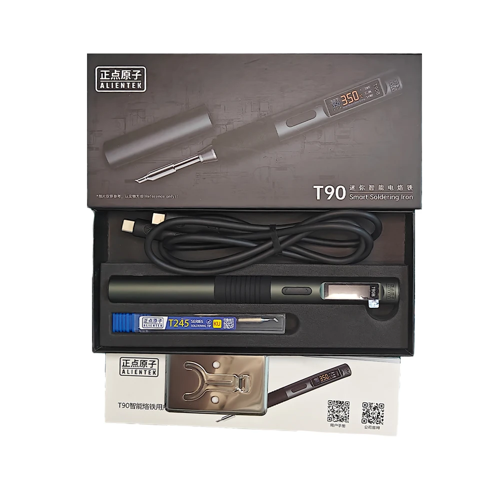 ALIENTEK T90 Soldering Iron PD3.1 140W Adjustable Temperature 80-450℃ Precision Welding Solder Kit T245 T210 welding Tool 
ALIENTEK T90 Soldering Iron PD3.1 140W Adjustable Temperature 80-450℃ Precision Welding Solder Kit T245 T210 welding Tool