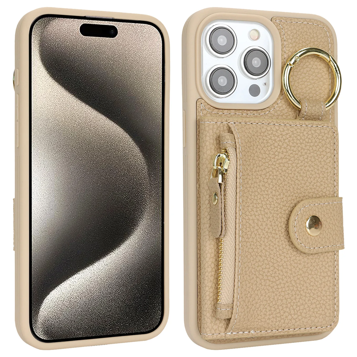 Applicable for Apple iPhone 16 phone case, iPhone 15 Pro Max brown sugarcane pattern finger ring with zipper and card holder.
Applicable for Apple iPhone 16 phone case, iPhone 15 Pro Max brown sugarcane pattern finger ring with zipper and card holder.