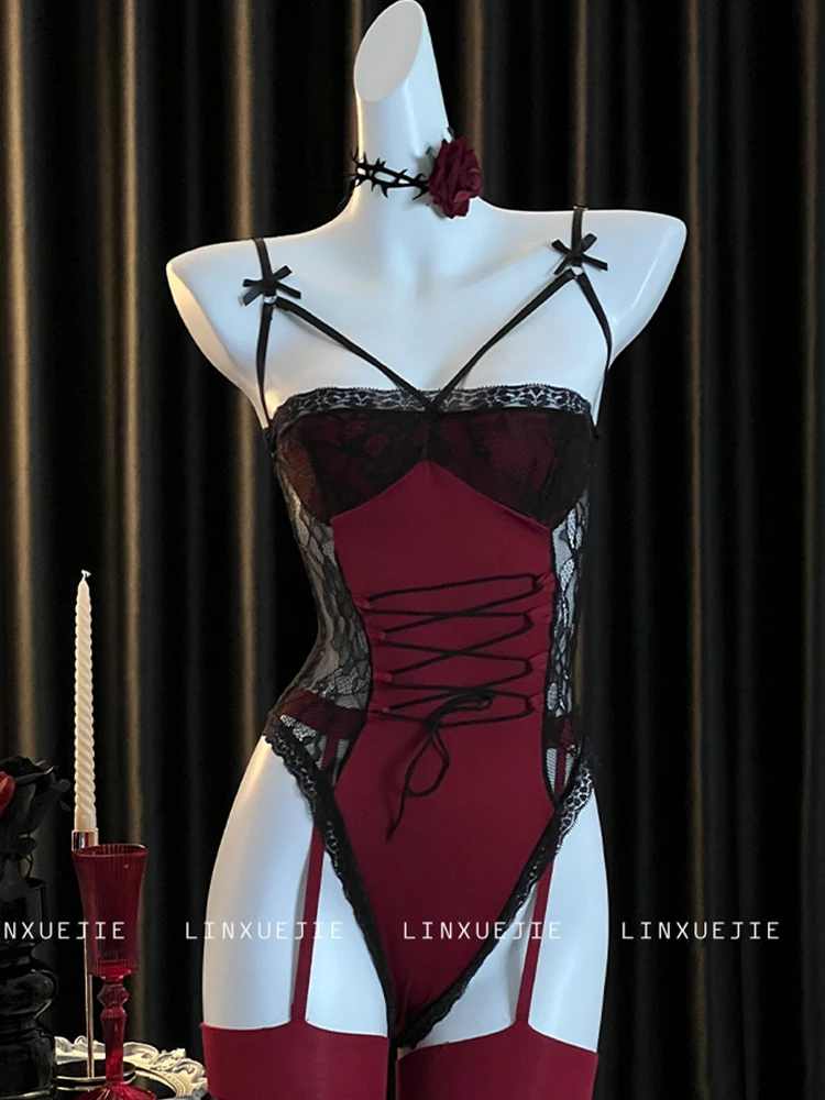 Women's Red Lace Jumpsuits Skinny Overalls Y2k Fashion Off Shoulder Playsuits Vintage Exotic Sexy Rompers Emo Coquette Clothes
Women's Red Lace Jumpsuits Skinny Overalls Y2k Fashion Off Shoulder Playsuits Vintage Exotic Sexy Rompers Emo Coquette Clothes