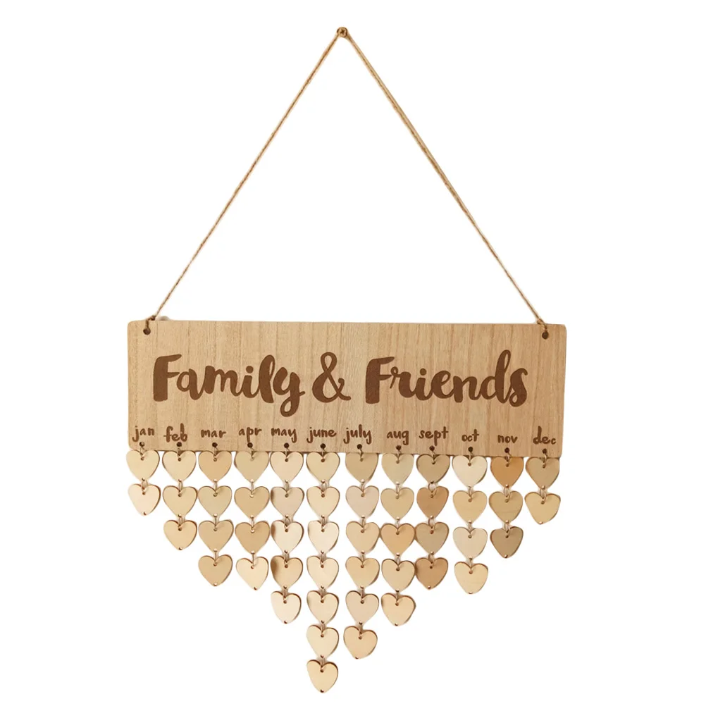 Wooden Calendar Hanging Board DIY Heart Shaped Discs Decor Special Day Reminder Easy Assembly Wall Decoration Gift Idea
Wooden Calendar Hanging Board DIY Heart Shaped Discs Decor Special Day Reminder Easy Assembly Wall Decoration Gift Idea