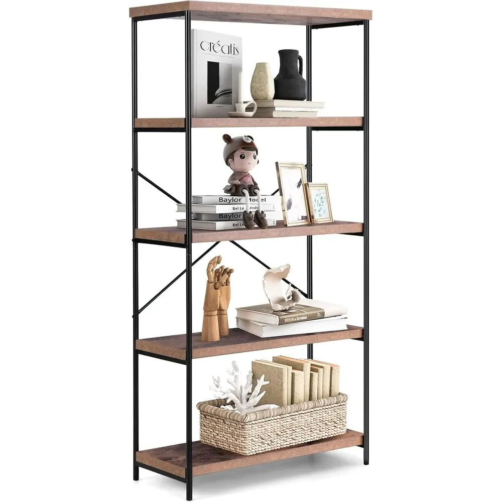 5-Tier Metal Bookcase Storage Rack, Display Shelving Unit for Books, Plants, Office, Living Room, Balcony (79 x 35 x 159cm)
5-Tier Metal Bookcase Storage Rack, Display Shelving Unit for Books, Plants, Office, Living Room, Balcony (79 x 35 x 159cm)