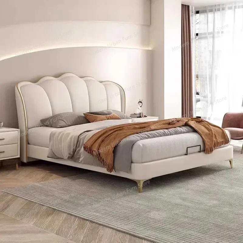 Роскошная белая двуспальная кровать Queen/King Size с каркасом, изголовьем и платформой, мебель для виллы, безопасная, с функцией хранения, Cama De Matrimonio
Роскошная белая двуспальная кровать Queen/King Size с каркасом, изголовьем и платформой, мебель для виллы, безопасная, с функцией хранения, Cama De Matrimonio