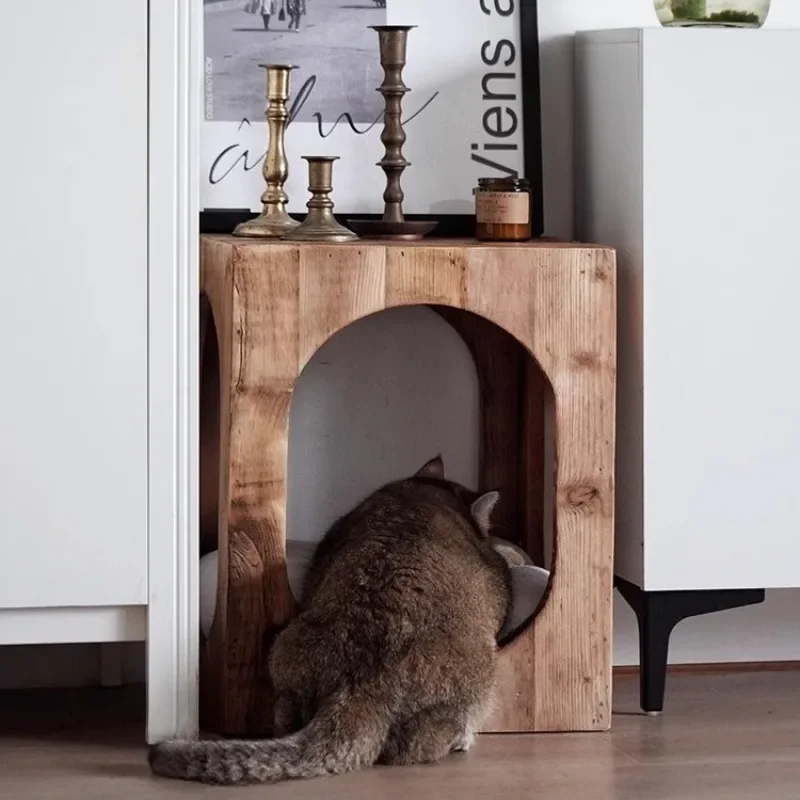 People and cats share coffee table cat nest sofa side few solid wood square table bedside table
People and cats share coffee table cat nest sofa side few solid wood square table bedside table