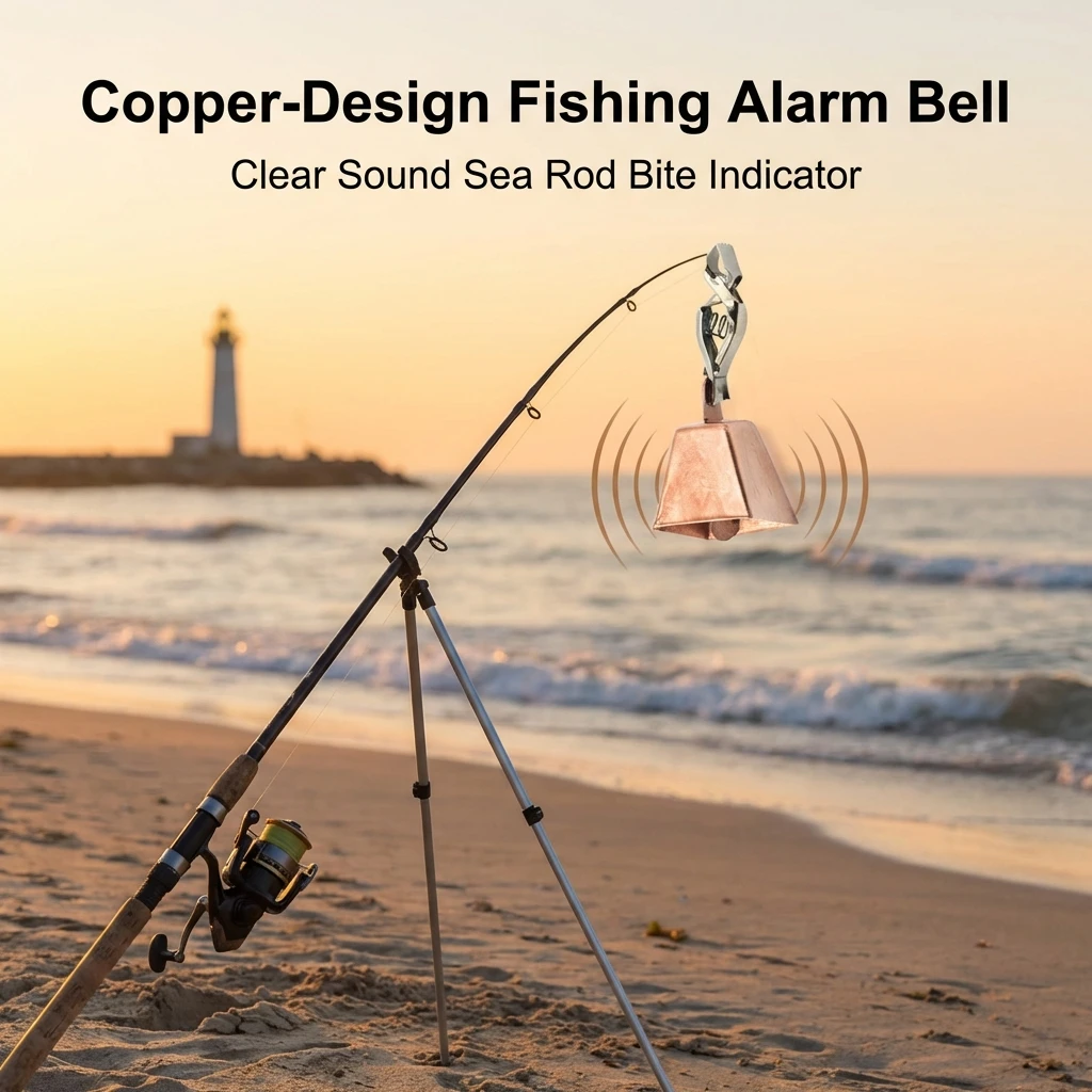 Stainless Steel Fishing Bell Copper Plated Design-Rod Alarm for Sea and Freshwater Fishing
Stainless Steel Fishing Bell Copper Plated Design-Rod Alarm for Sea and Freshwater Fishing