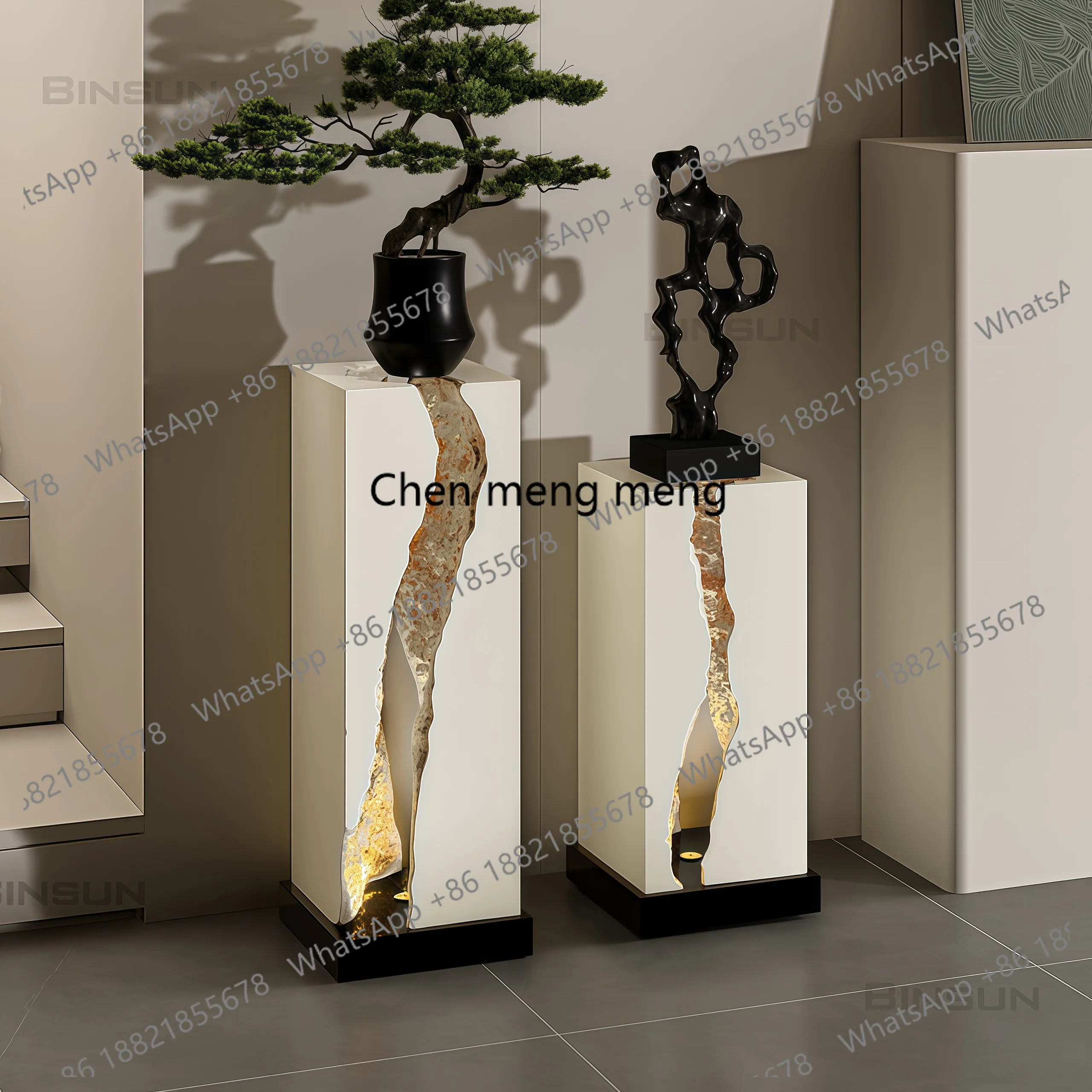 Modern simple living room flower stand light luxury high sense creative floor display stand with lamp
Modern simple living room flower stand light luxury high sense creative floor display stand with lamp