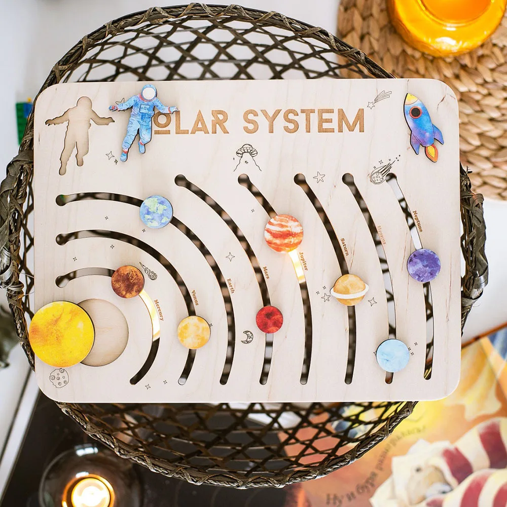 Montessori Wood Puzzle Solar System Planets Match Board Game Educational Solar Planet Learning Wooden Puzzle for Boys Girls Gift
Montessori Wood Puzzle Solar System Planets Match Board Game Educational Solar Planet Learning Wooden Puzzle for Boys Girls Gift