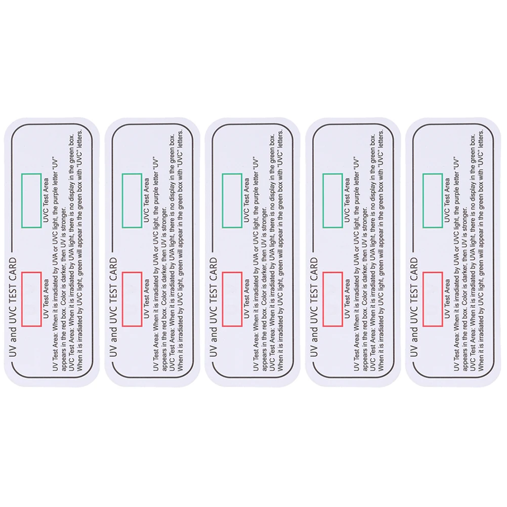 5 Pcs UV Test Cards Light Testing Strips Papers Indicator Detection Tools UVC UVA Professional Practical Disinfection Boxes
5 Pcs UV Test Cards Light Testing Strips Papers Indicator Detection Tools UVC UVA Professional Practical Disinfection Boxes