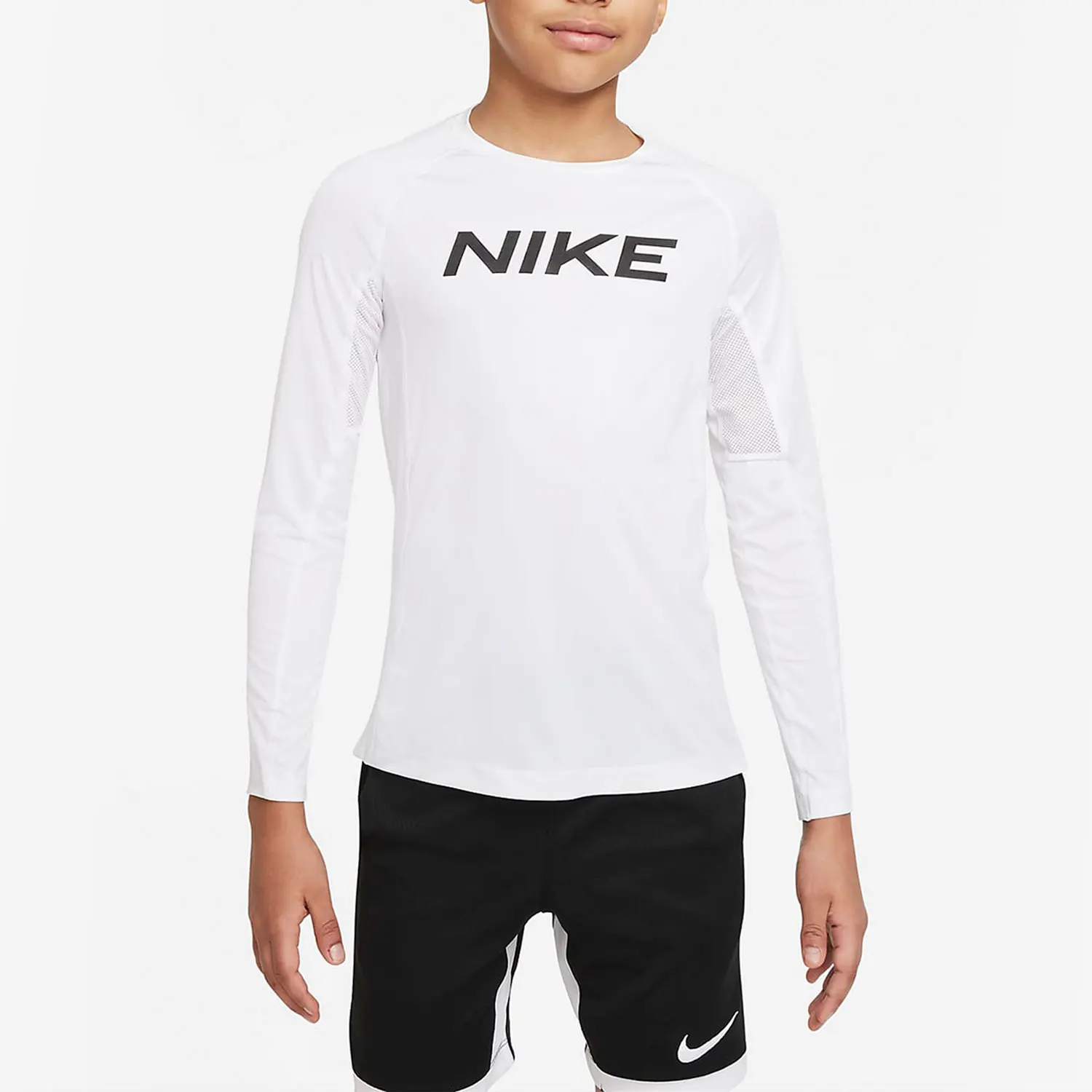Nike genuine Pro Dri FIT children's sports round neck long sleeved T-shirt DM8529-100
Nike genuine Pro Dri FIT children's sports round neck long sleeved T-shirt DM8529-100