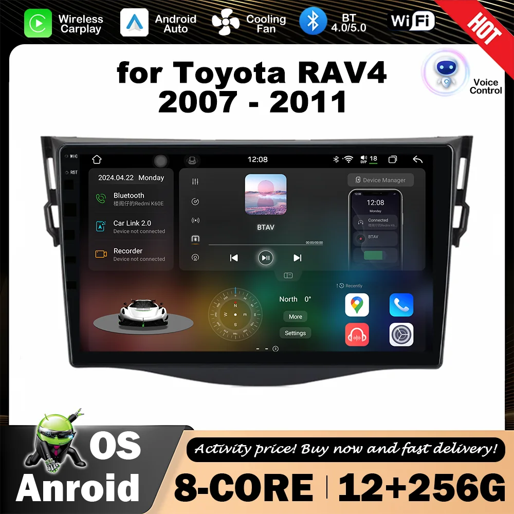 9 '' for Toyota RAV4 2007 2008 - 2011 Car Video Multimedia Player Android OS Autoradio WiFi GPS Navigation Head Unit WiFi BT 4G
9 '' for Toyota RAV4 2007 2008 - 2011 Car Video Multimedia Player Android OS Autoradio WiFi GPS Navigation Head Unit WiFi BT 4G