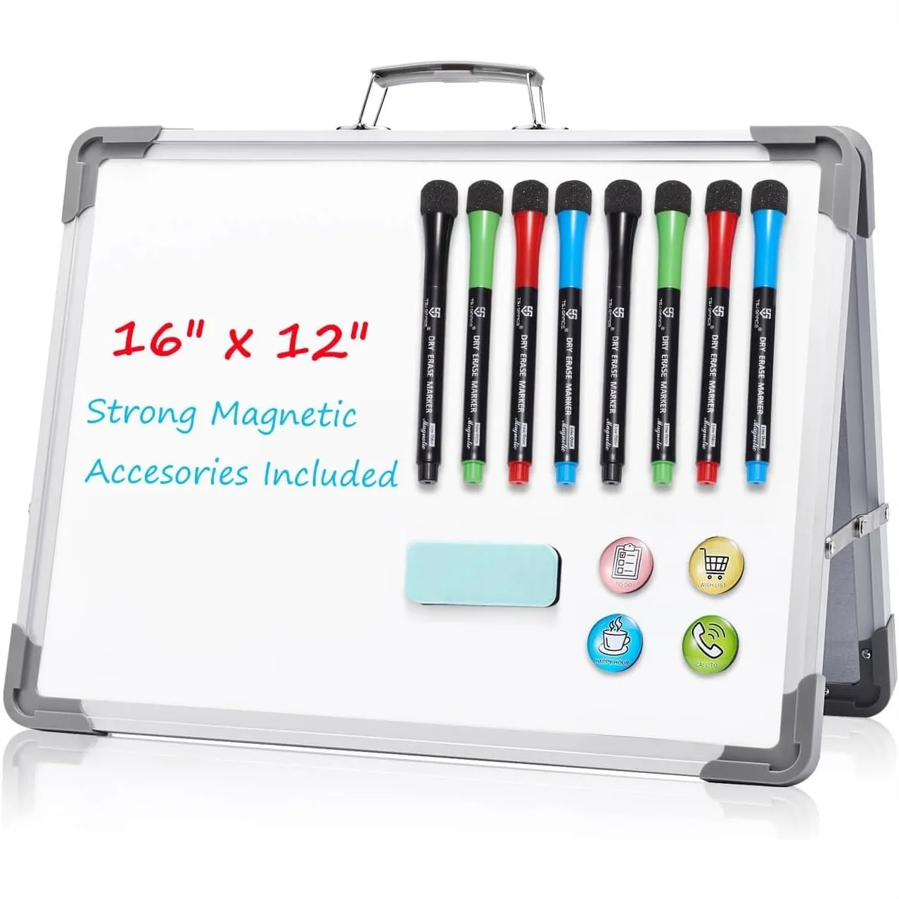 Small Dry Erase White Board 12x16 Inch Double Sided Desktop Easel with Stand, Portable Magnetic Memo Board for Home Office
Small Dry Erase White Board 12x16 Inch Double Sided Desktop Easel with Stand, Portable Magnetic Memo Board for Home Office