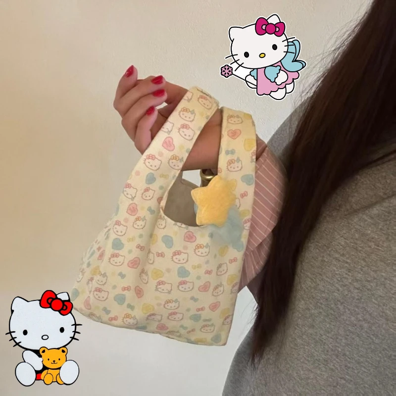 Sanrio Hello Kitty Сумка на запястье Холст Сумка для девочек Мини-узел Сумка на запястье Модные многоразовые сумки для покупок Мультфильм Аниме Конфеты Подарочная сумка
Sanrio Hello Kitty Сумка на запястье Холст Сумка для девочек Мини-узел Сумка на запястье Модные многоразовые сумки для покупок Мультфильм Аниме Конфеты Подарочная сумка