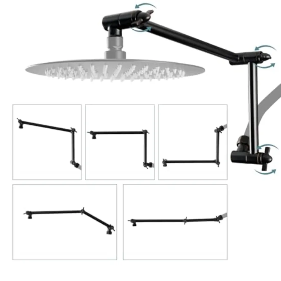 All Metal " Shower Head Extension Arm Solid Brass Shower Head Extender Adjustable Height Angle G1/2 Universal Connection Stales
All Metal " Shower Head Extension Arm Solid Brass Shower Head Extender Adjustable Height Angle G1/2 Universal Connection Stales