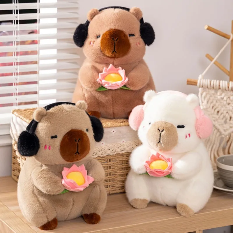 25/38CM Cute Capybara Plush Toy Stuffed Animals Capybara Hold Lotus Flower White-face Monkey Soft Doll for Birthday Gifts
25/38CM Cute Capybara Plush Toy Stuffed Animals Capybara Hold Lotus Flower White-face Monkey Soft Doll for Birthday Gifts