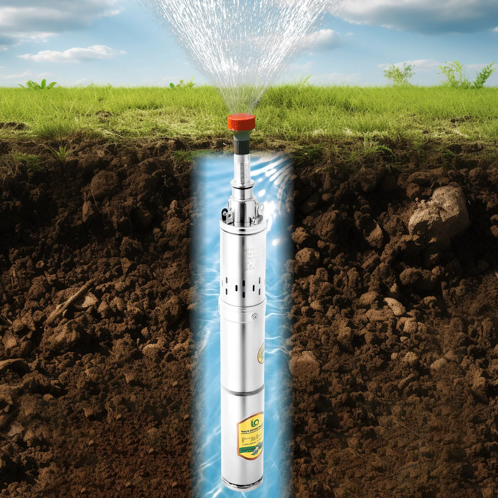 Погружной насос для глубоких скважин 24В DC из нержавеющей стали, максимальный напор 65м, для бытового орошения и использования в саду
Погружной насос для глубоких скважин 24В DC из нержавеющей стали, максимальный напор 65м, для бытового орошения и использования в саду