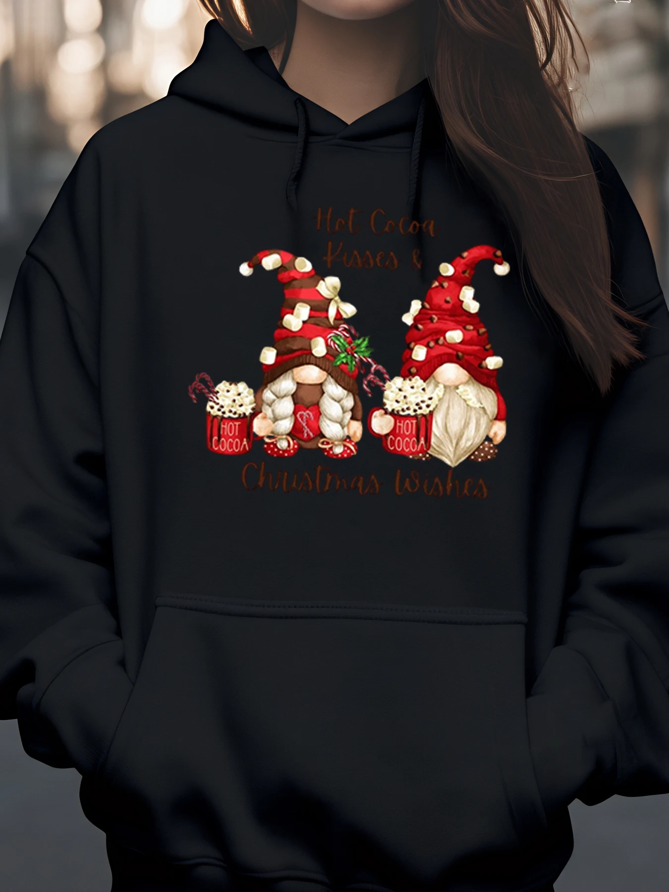 Gnome Hot Cocoa Kisses Christmas Wishes Толстовка с капюшоном Праздничная повседневная одежда для женщин
Gnome Hot Cocoa Kisses Christmas Wishes Толстовка с капюшоном Праздничная повседневная одежда для женщин