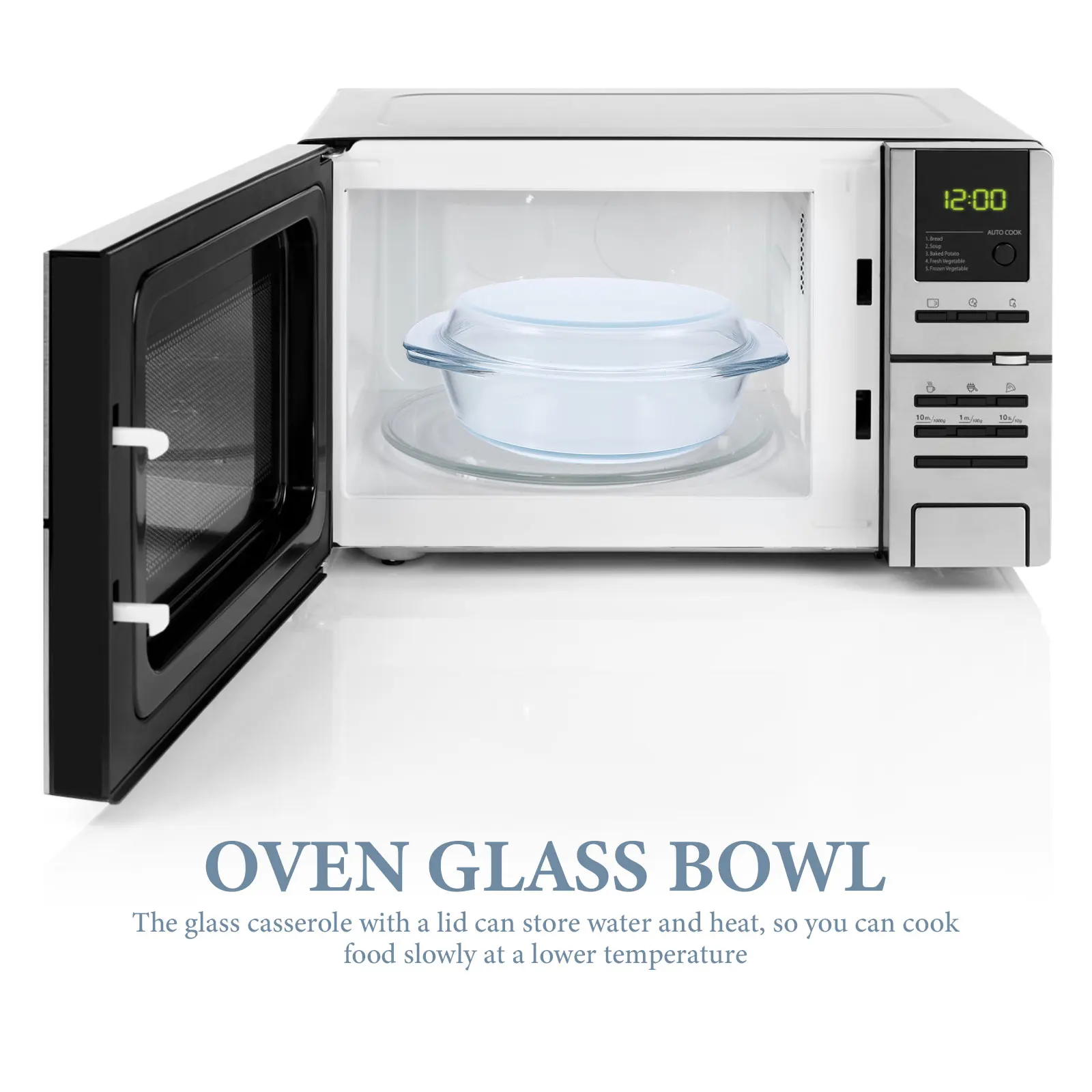 Glass Casserole with Lid Heat Resistant Microwave Safe Dishwasher Safe Flat Lid Stackable Clear Glass Kitchen Cookware
Glass Casserole with Lid Heat Resistant Microwave Safe Dishwasher Safe Flat Lid Stackable Clear Glass Kitchen Cookware