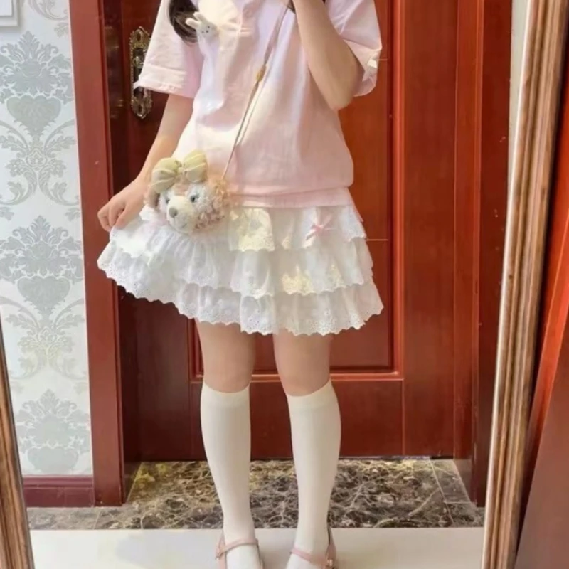 Deeptown Japanese Style Kawaii Mini Skirt Women Sweet Bow Lolita Y2k Ruffle Skirts Cutecore Harajuku Solid Cake Layered Skirts
Deeptown Japanese Style Kawaii Mini Skirt Women Sweet Bow Lolita Y2k Ruffle Skirts Cutecore Harajuku Solid Cake Layered Skirts