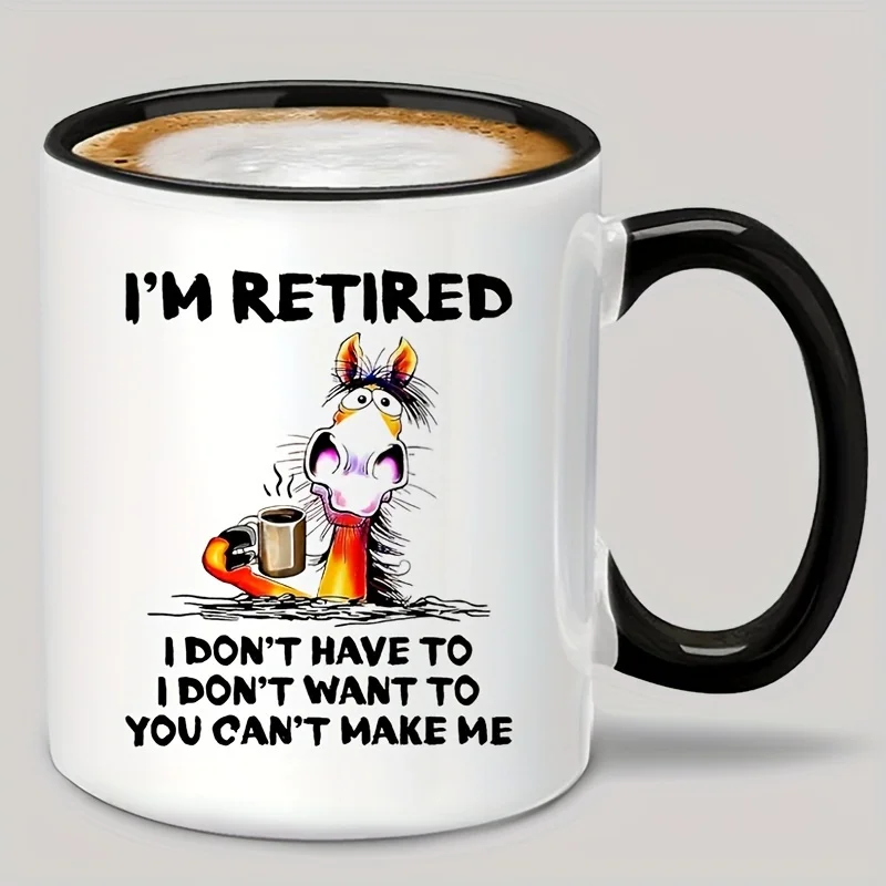 Funny Donkey Coffee Mug I'M RETIRED Cute Mugs with Handle Birthday Gifts for Family Friends Coworkers Men Women Ceramic Sayings
Funny Donkey Coffee Mug I'M RETIRED Cute Mugs with Handle Birthday Gifts for Family Friends Coworkers Men Women Ceramic Sayings