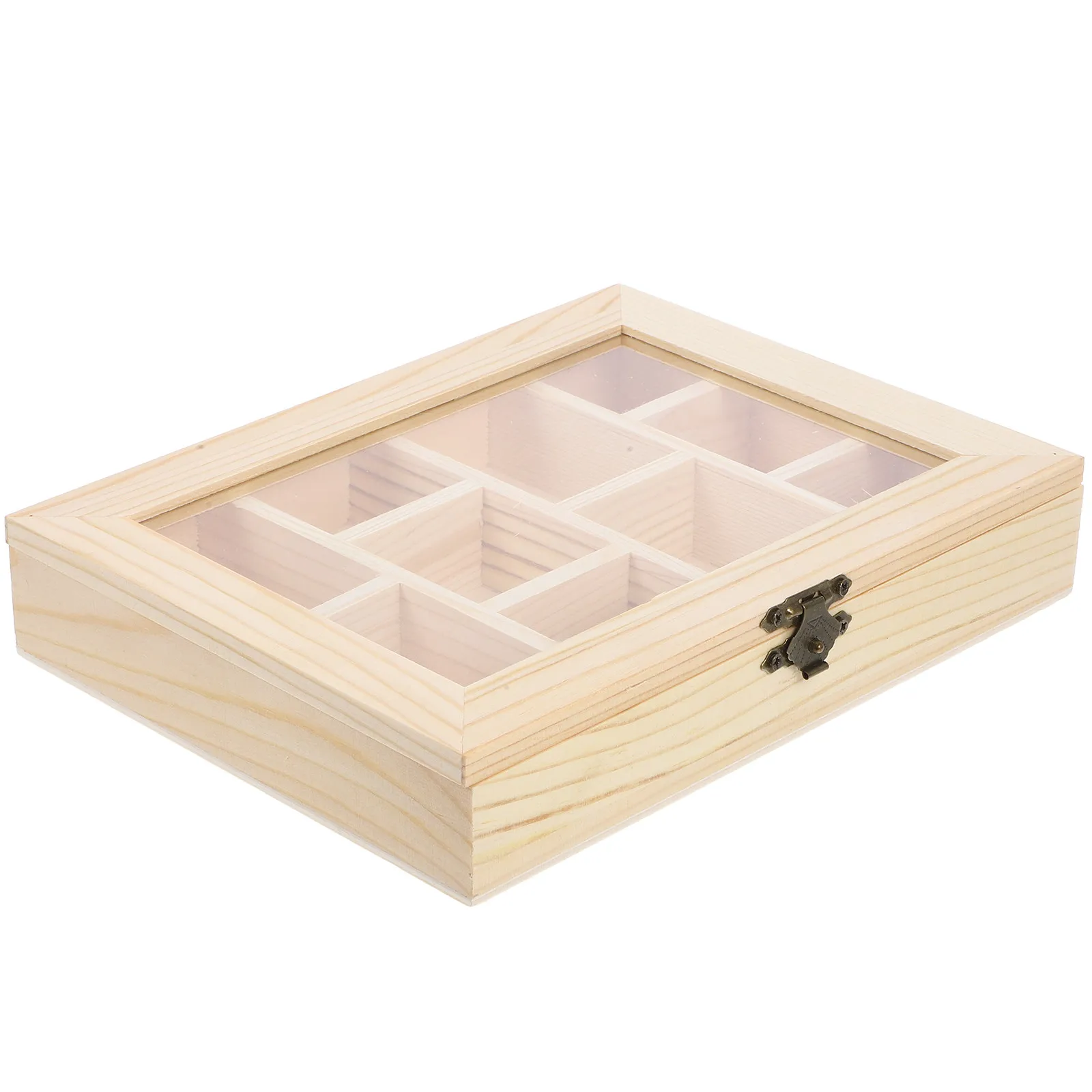 Unfinished Wooden Jewelry Organizer Box with Clear Lid Compartments for DIY Decoration Creative Play Safe Smooth Surface
Unfinished Wooden Jewelry Organizer Box with Clear Lid Compartments for DIY Decoration Creative Play Safe Smooth Surface
