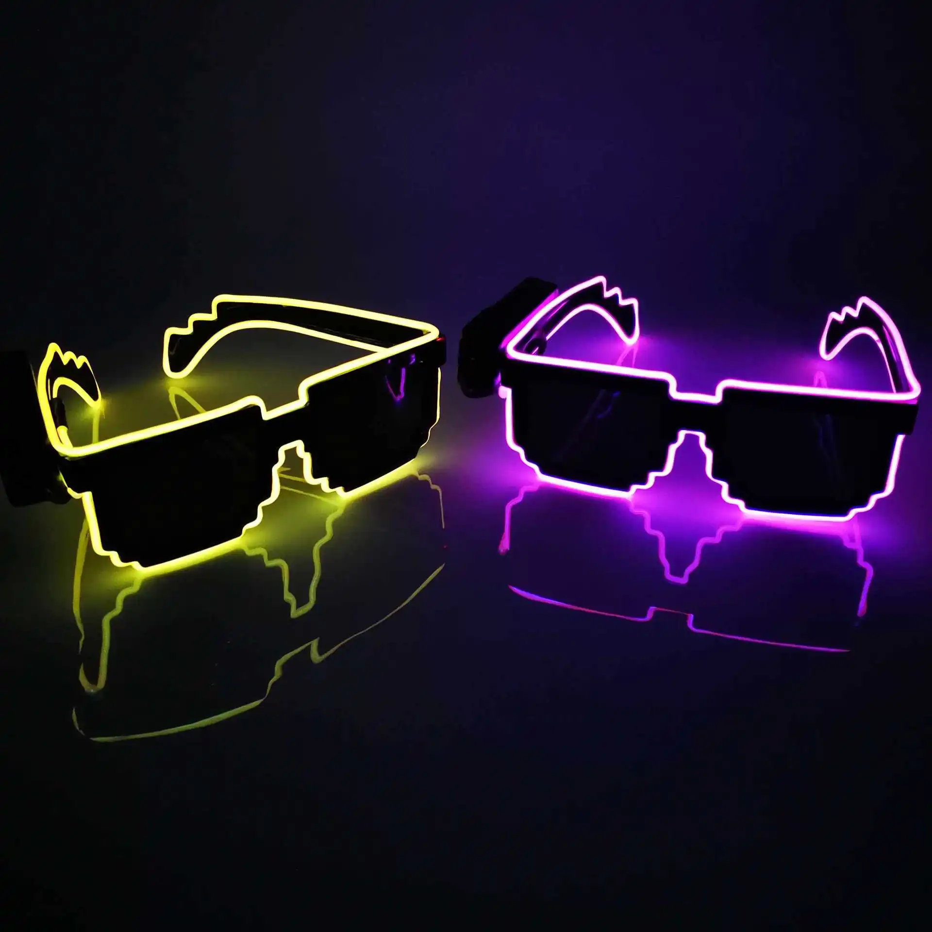Colorful Luminous LED Glasses For Music Bar KTV Neon Party Christmas Halloween Decoration LED Goggles Festival Performance Props
Colorful Luminous LED Glasses For Music Bar KTV Neon Party Christmas Halloween Decoration LED Goggles Festival Performance Props