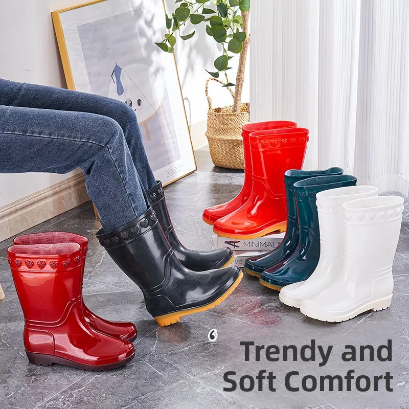 Unisex Mid-High Tube Thick Bottom Wear-Resistant Waterproof Non-Slip Construction Site Rain Boots Men's Women's Rubber Shoes
Unisex Mid-High Tube Thick Bottom Wear-Resistant Waterproof Non-Slip Construction Site Rain Boots Men's Women's Rubber Shoes