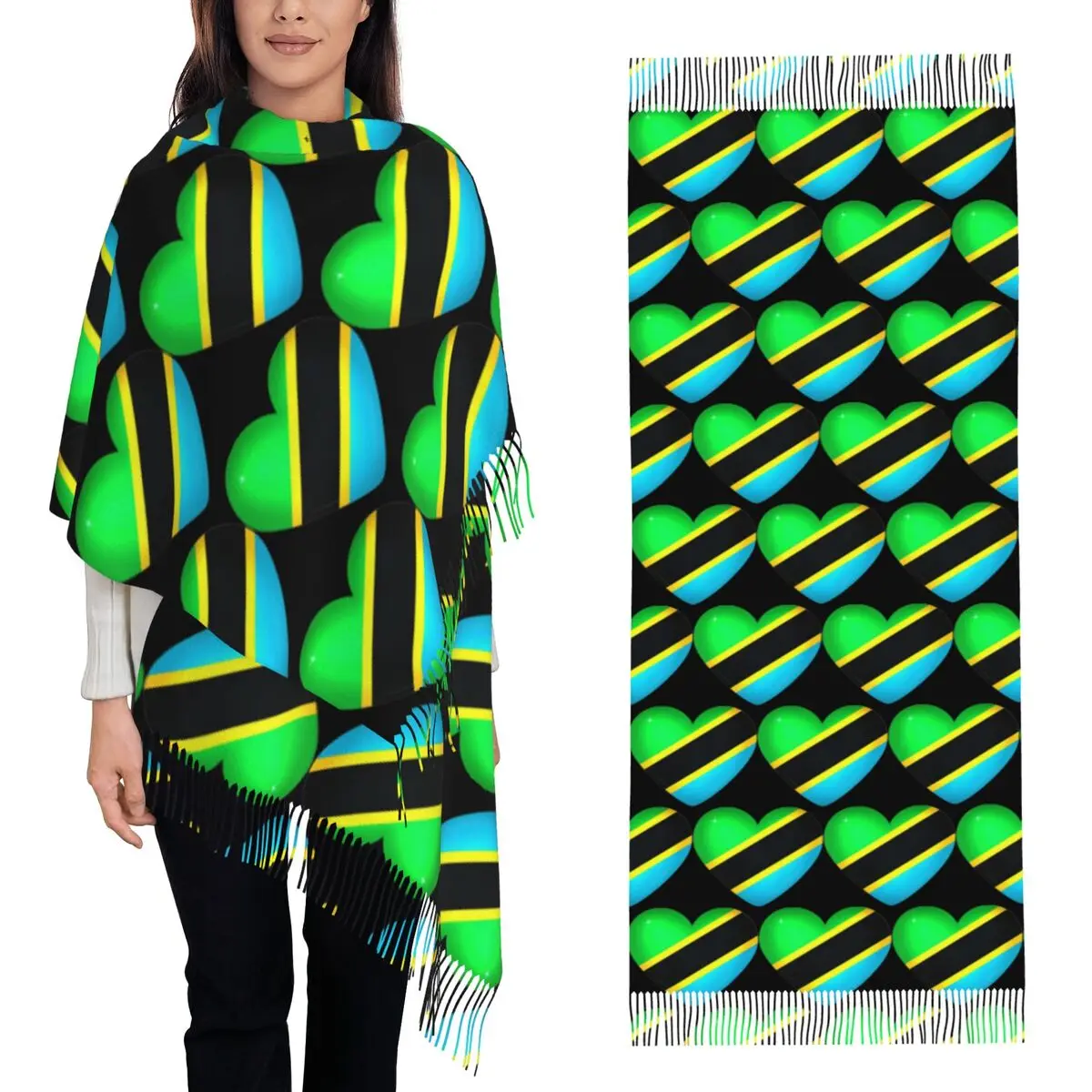Love Tanzania Flag Scarf Tassel Scarves for Women Soft Warm Shawls and Wraps Large Fall Winter Shawl Wrap
Love Tanzania Flag Scarf Tassel Scarves for Women Soft Warm Shawls and Wraps Large Fall Winter Shawl Wrap