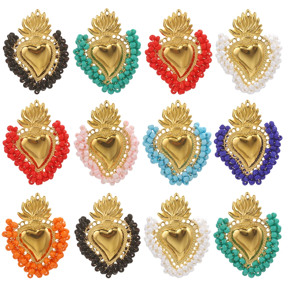2pcs Stainless Steel Bead Heart Charms For Jewelry Supplies DIY Earring Necklace Jewelry Materials Big Flame Heart Pendants
2pcs Stainless Steel Bead Heart Charms For Jewelry Supplies DIY Earring Necklace Jewelry Materials Big Flame Heart Pendants