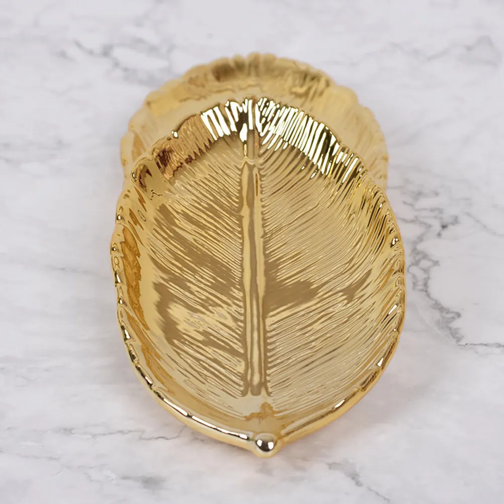 Golden Leaf Ceramic Jewelry Tray Nordic Minimalist Storage Dish for Earrings Rings Bracelets Home Decor Living Room Tabletop
Golden Leaf Ceramic Jewelry Tray Nordic Minimalist Storage Dish for Earrings Rings Bracelets Home Decor Living Room Tabletop