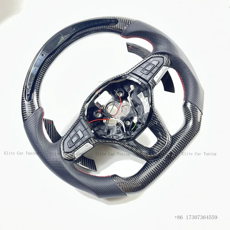 China Factory Carbon Fiber Led Steering Wheel Touchscreen Button Start Driving Mode for Volkswagen Golf 7 GTI Golf R Golf 8
China Factory Carbon Fiber Led Steering Wheel Touchscreen Button Start Driving Mode for Volkswagen Golf 7 GTI Golf R Golf 8