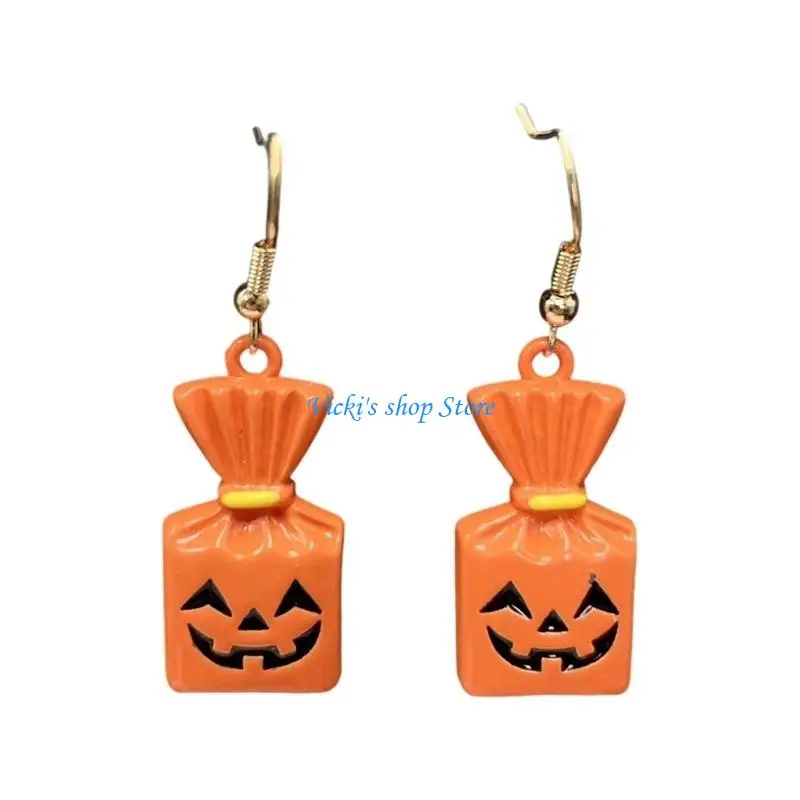 Unique Pumpkin Bat Drop Earrings Made From Recycled Metal Suitable For Festive Occasions And Trendy Fashion Lovers
Unique Pumpkin Bat Drop Earrings Made From Recycled Metal Suitable For Festive Occasions And Trendy Fashion Lovers