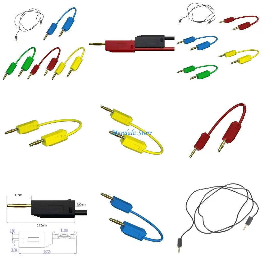 U2JC Professional Banana Test Leads 10amp 600V Capacity with Gold Plate Layer Connector for Reliable Circuit Diagnostics
U2JC Professional Banana Test Leads 10amp 600V Capacity with Gold Plate Layer Connector for Reliable Circuit Diagnostics
