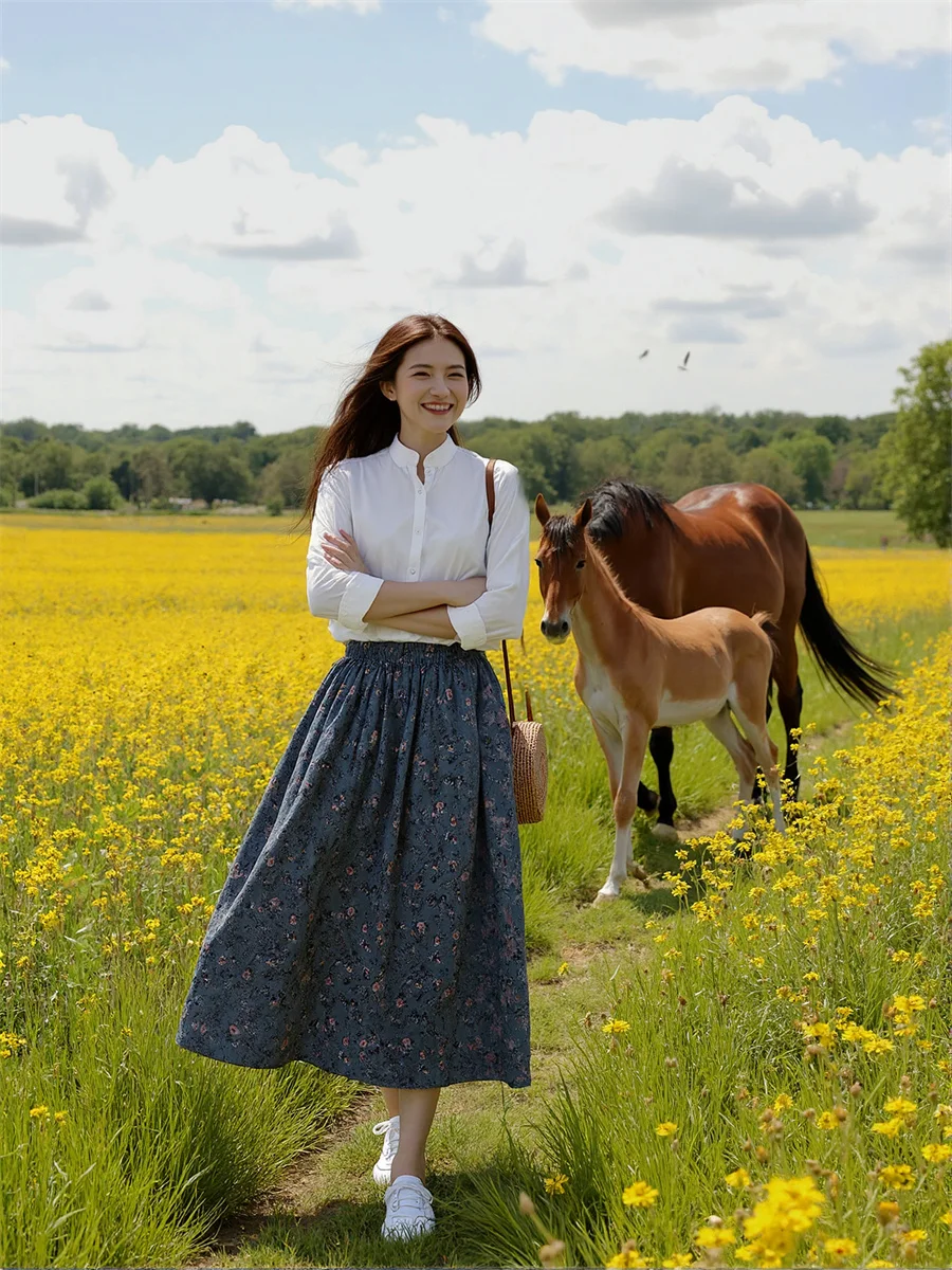 Floral Printed A-line Skirts Womens Chiffon Patchwork Tiered Ruffle Hem Elastic Waist Lightweight Comfortable Artistic Summer
Floral Printed A-line Skirts Womens Chiffon Patchwork Tiered Ruffle Hem Elastic Waist Lightweight Comfortable Artistic Summer