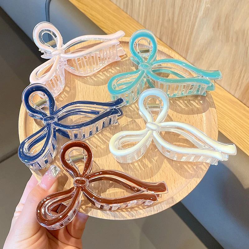 French Bow Knot Hair Clip Women Girl Large Jelly Color Acrylic Hairpin Fashion Hair Accessories
French Bow Knot Hair Clip Women Girl Large Jelly Color Acrylic Hairpin Fashion Hair Accessories