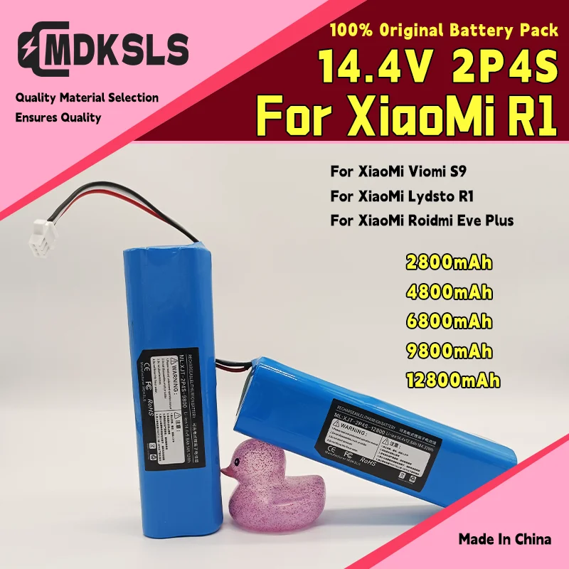2026 100% Original For XiaoMi Viomi S9 Lydsto R1 Roidmi Eve Plus 14.4V lithium battery 2P4S 4800mAh 6800mAh 9800mAh 12800mAh
2026 100% Original For XiaoMi Viomi S9 Lydsto R1 Roidmi Eve Plus 14.4V lithium battery 2P4S 4800mAh 6800mAh 9800mAh 12800mAh